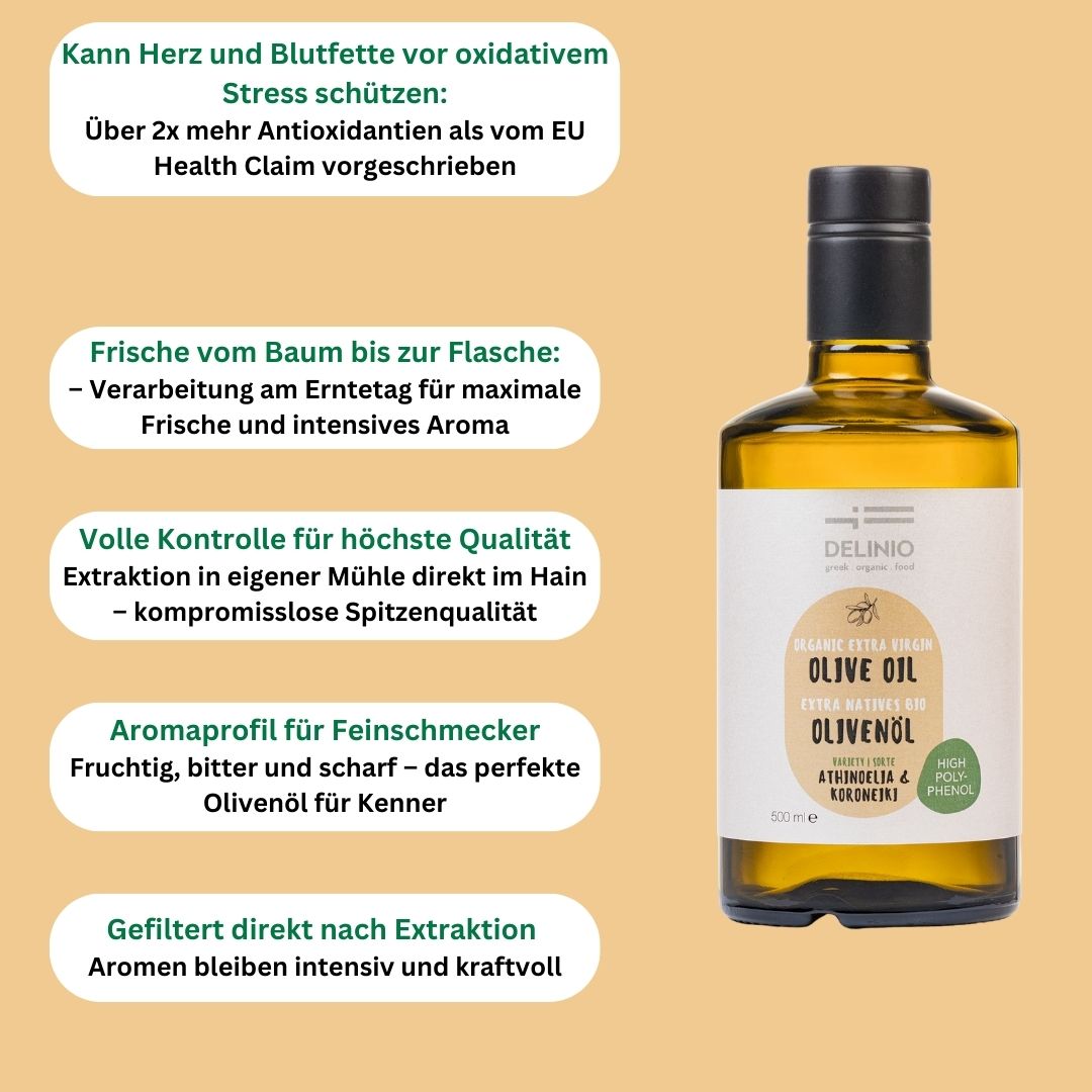 High Polyphenol Premium Bio Olivenöl