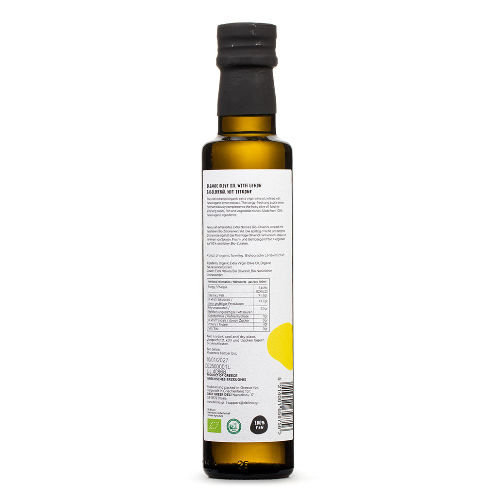 Bio Olivenöl mit Zitrone, 250 ml
