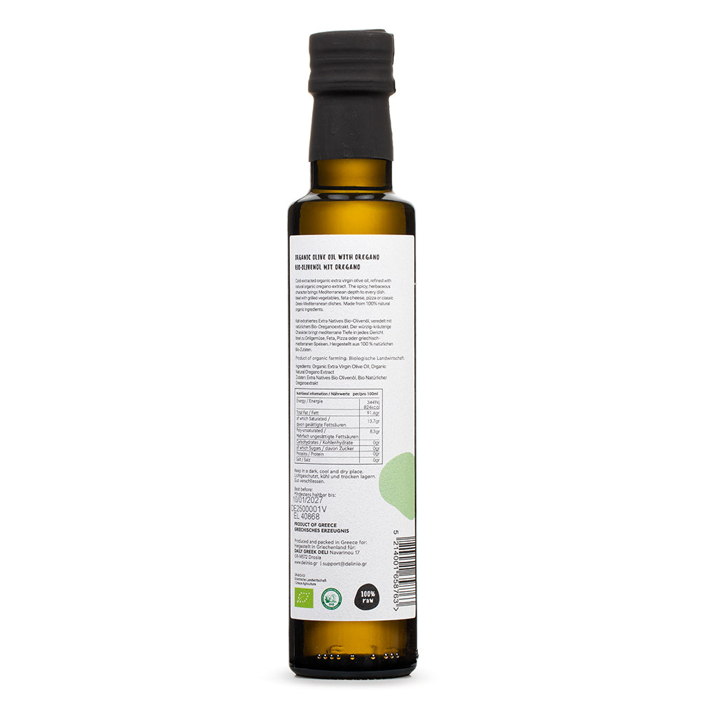 Bio Olivenöl mit Oregano, 250 ml