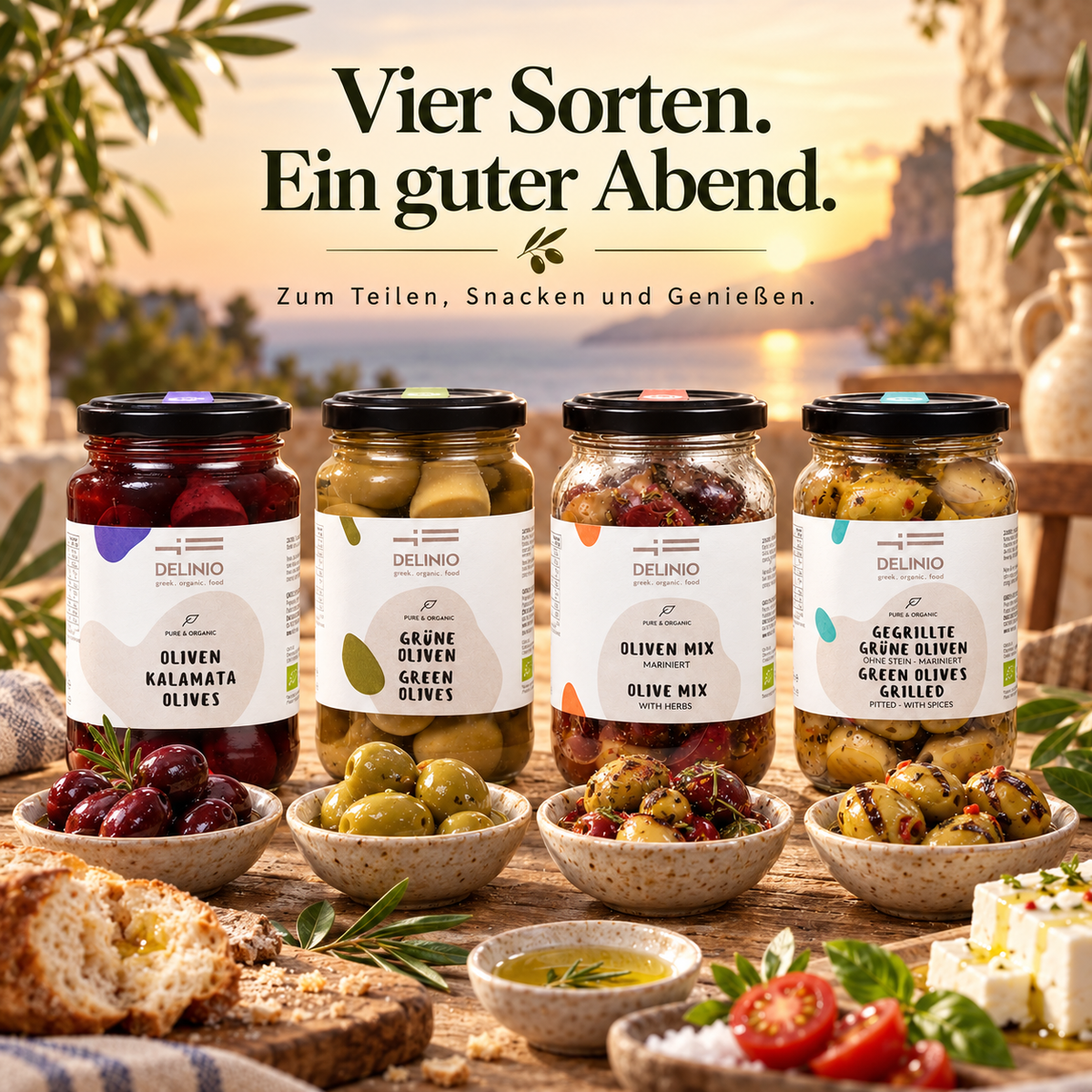 Bio Oliven-Probierset / 4 Sorten