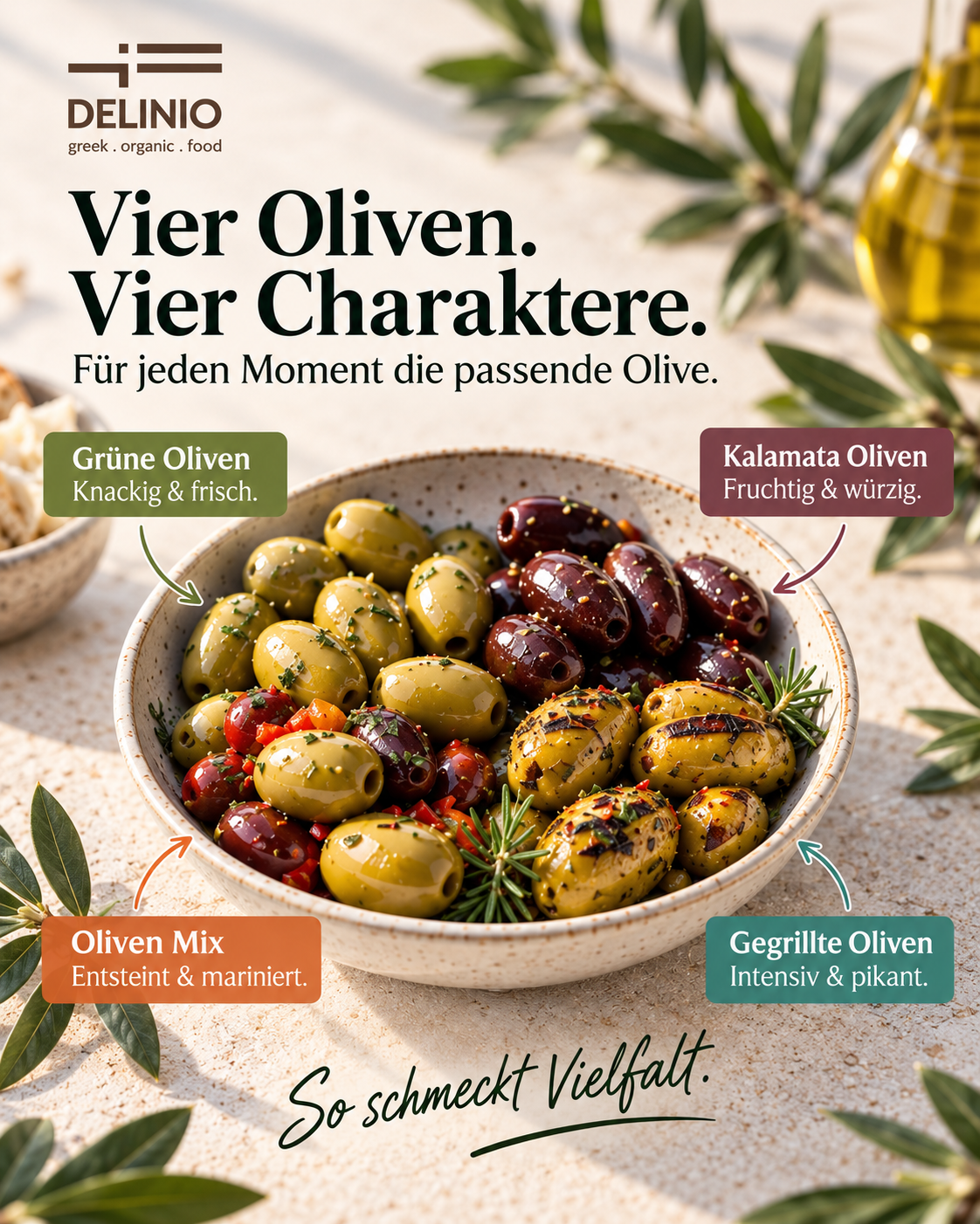 Bio Oliven-Probierset / 4 Sorten