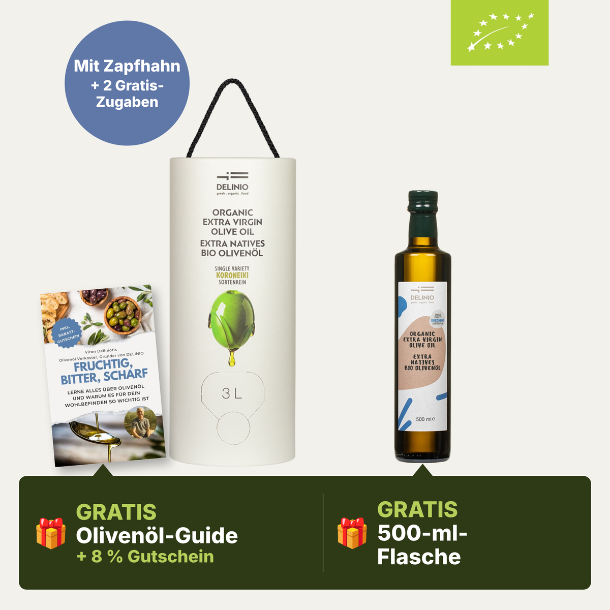 Olivenöl Vorratspaket 3,5 L (3 L + 500 ml)