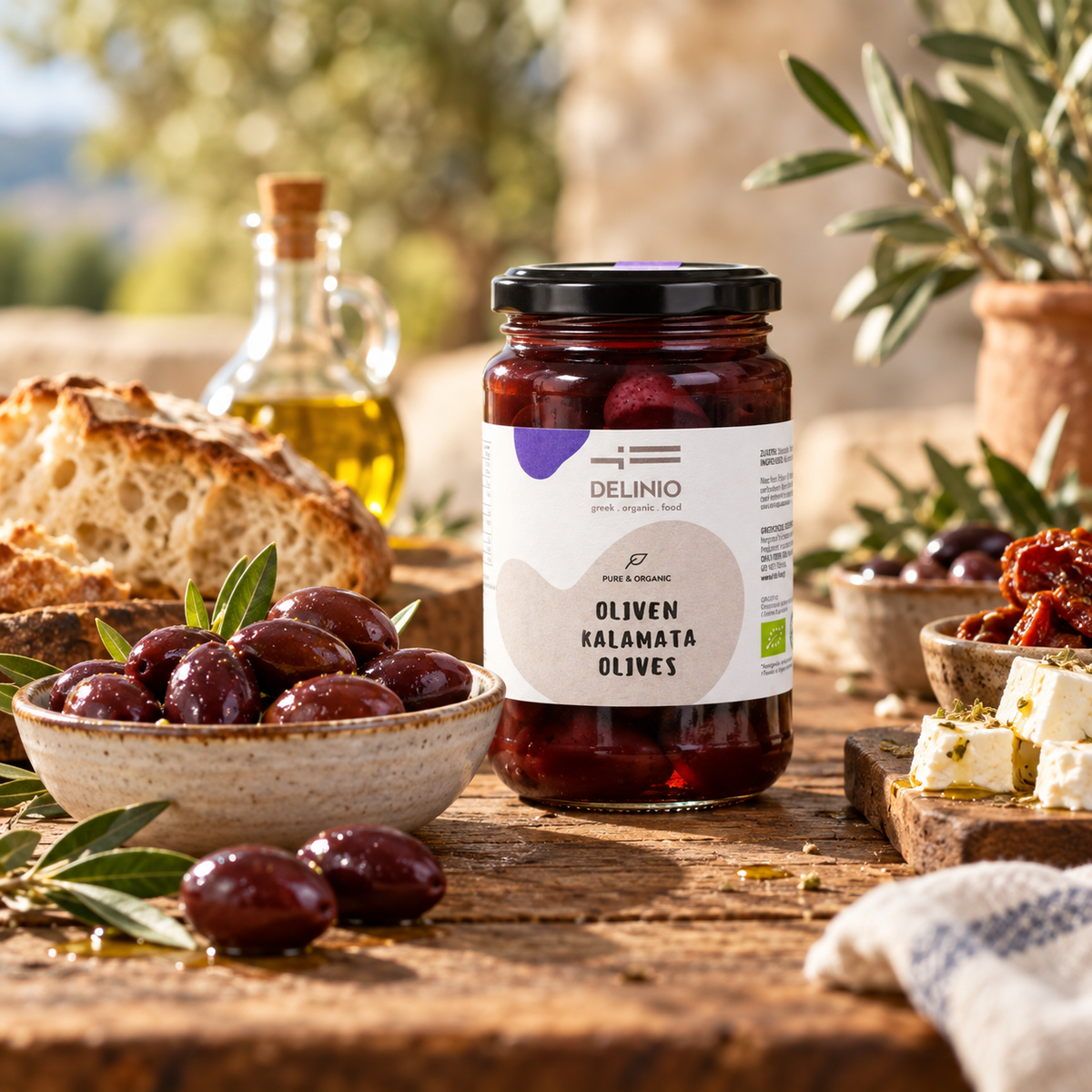 Kalamata Bio - Oliven, 370 gr Glas