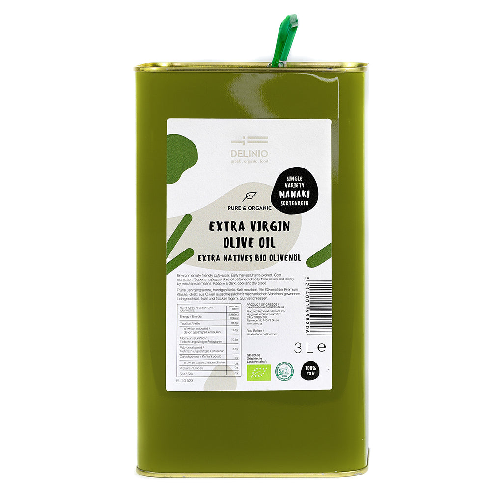 DELINIO Familien Paket, mit 1 x 3 L Bio-Olivenöl / 10 Produkte / GRATIS-Versand