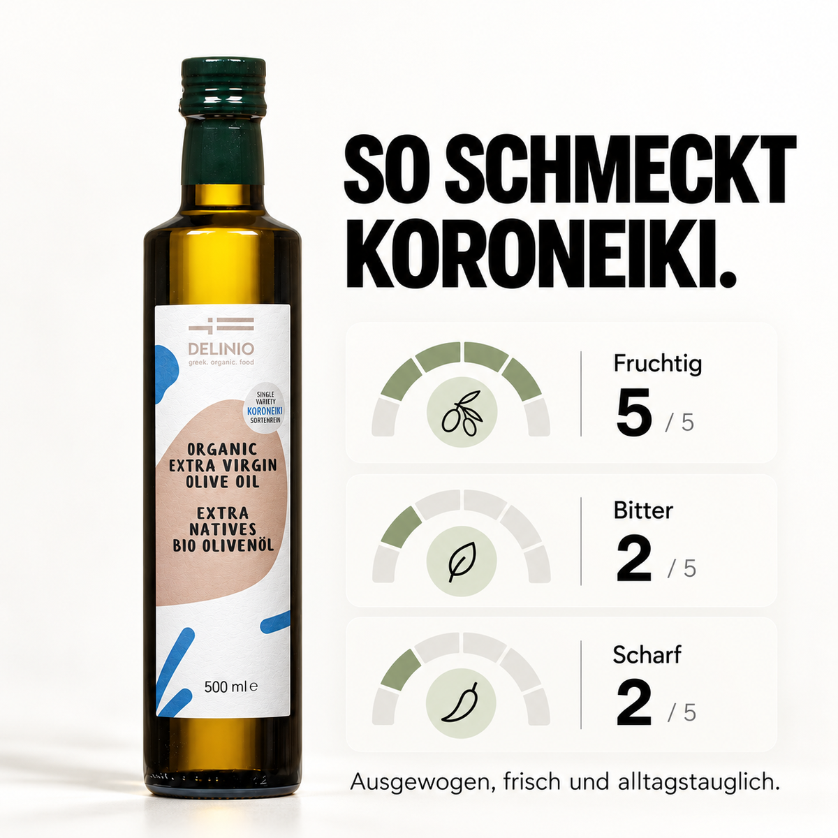 Extra Natives Bio Olivenöl, KORONEIKI, 3 L