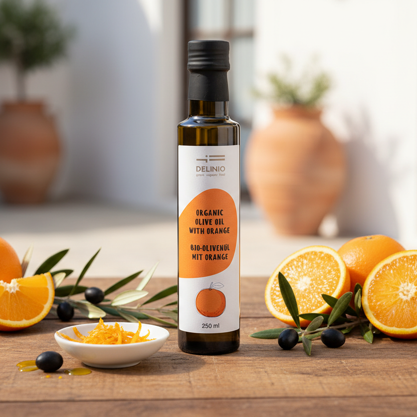 Bio Olivenöl mit Orange, 250 ml